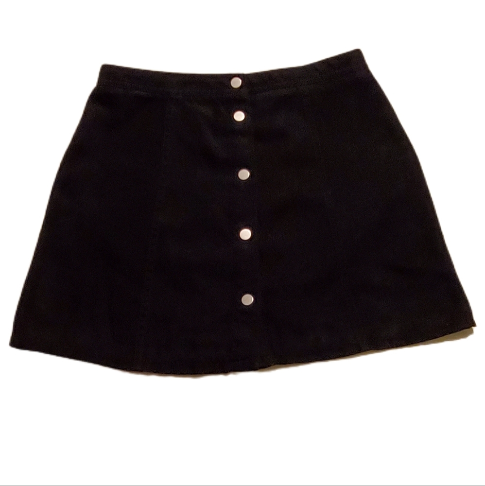 Divided H&M Women's Black 10 Mini Shirt Snaps Work Casual Birthday Anniversary